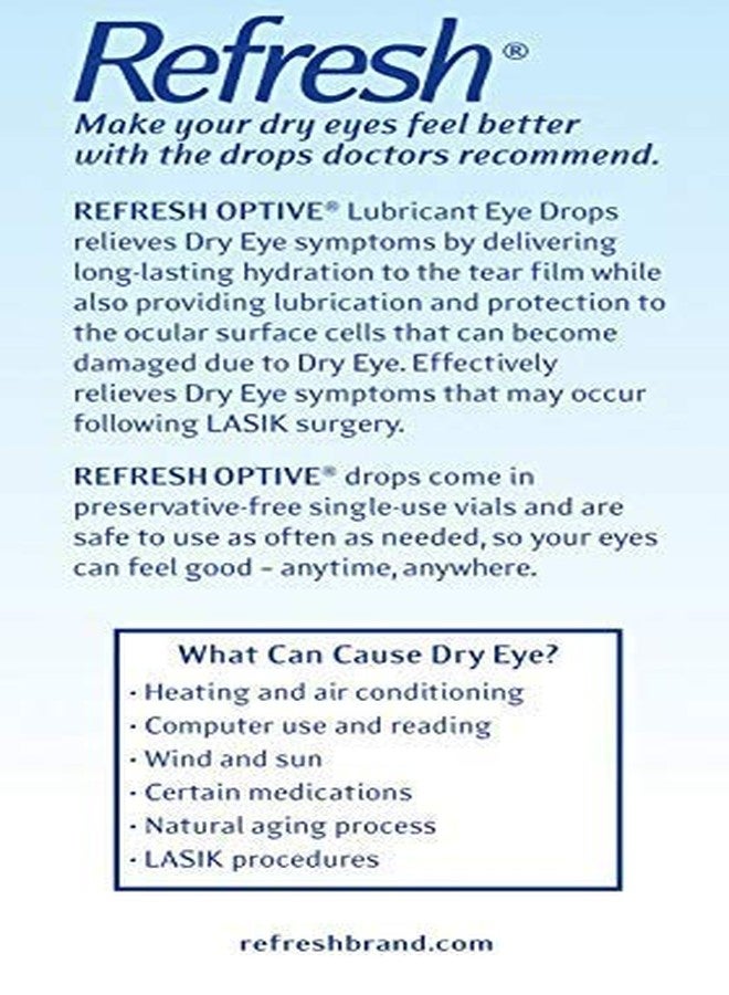 Refresh Optive Lubricant Drops for Sensitive Eyes, 60 Vials, Preservative-free - Great Value Size (Pack of 3)- (180 Vials) - Image 3